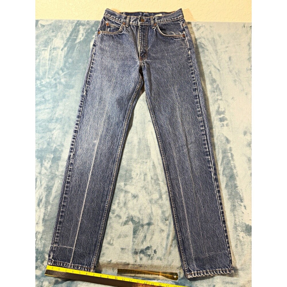 Vtg Levi’s 505 Orange Tab Jeans W30 L34 (Fits 28x32) Spain 90s Straight Leg Blue